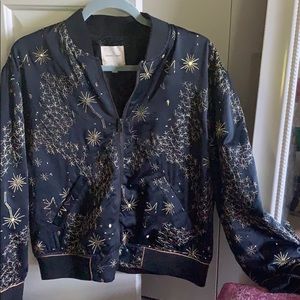 Navy Blue Urban Outfitters Bomber Jacket